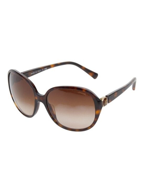 Chanel CC Logo a Brown Plastic 1- Eyewear main image 4